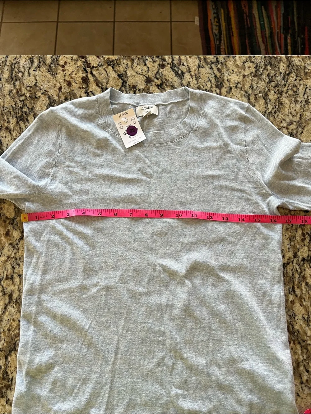 NWT J.Crew Teddie Long-Sleeve Top - Light Blue XS